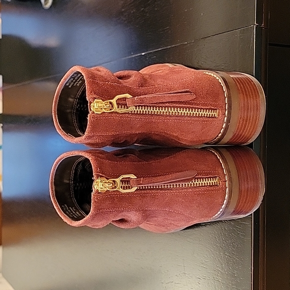 Cole Haan Grand Rinoa Back Zip Suede Booties, Size 7.5 - Picture 6 of 8